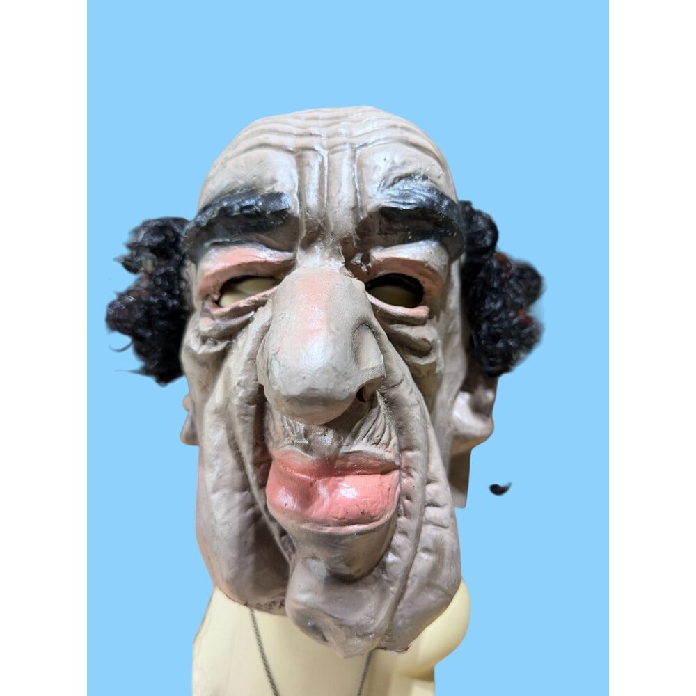 Vintage CTC Gowie 1979 Hong Kong Horror Mask Large Nose Scar Face Black Hair